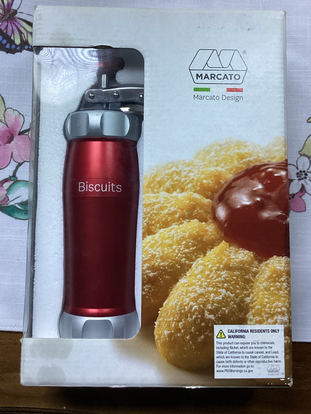Marcato Red Biscuit Press - Premium Cookie & Pastry Molder